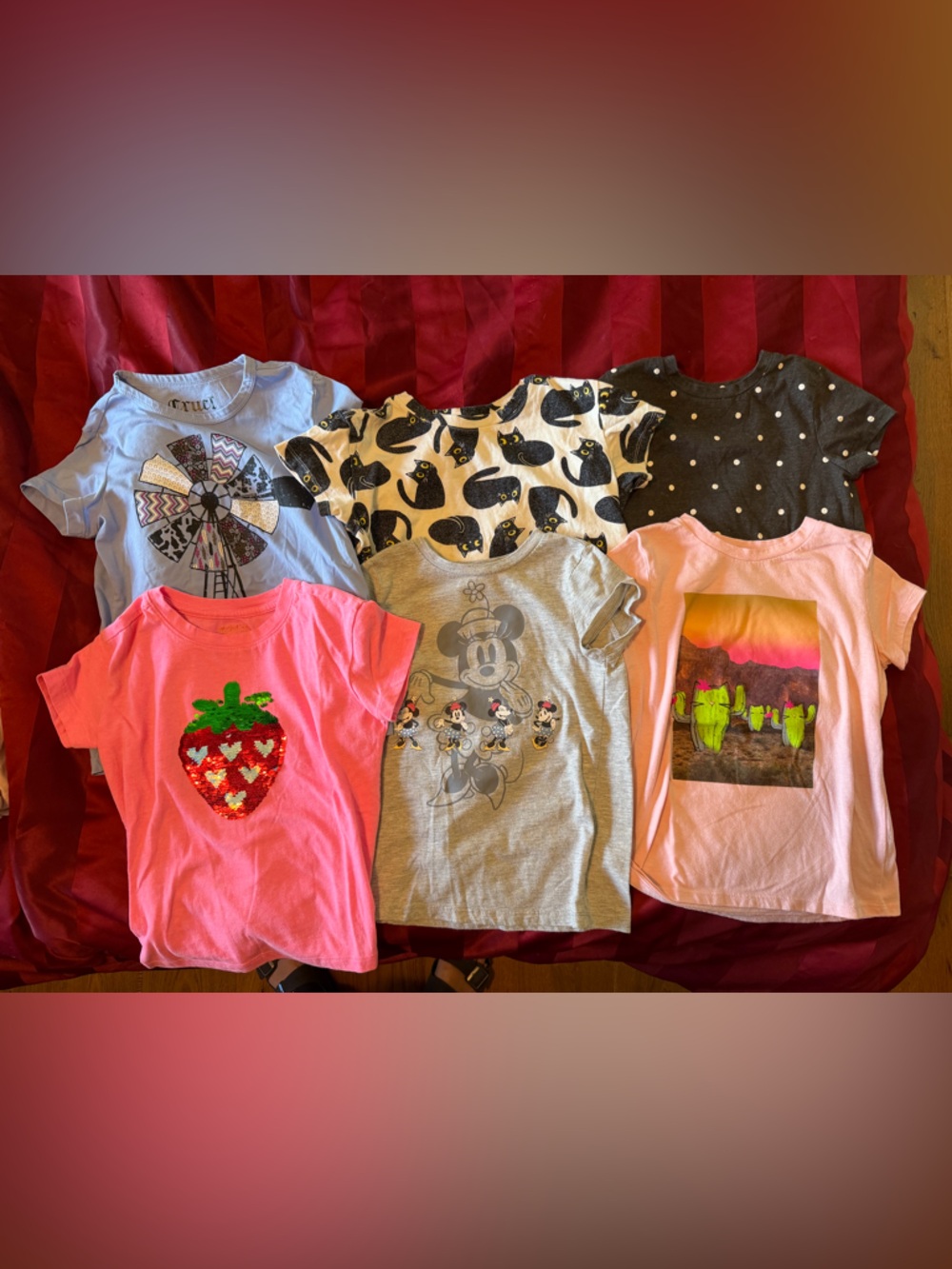 Kids' Short Sleeve T-Shirt Pack - Pink, Gray, Black, Blue